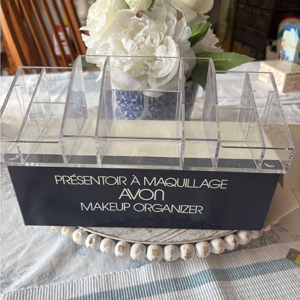 Vintage Avon Acrylic Makeup Organizer 10” x 3.5”